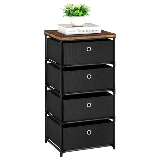HAITRAL Elegant 4-Drawer Fabric Dresser